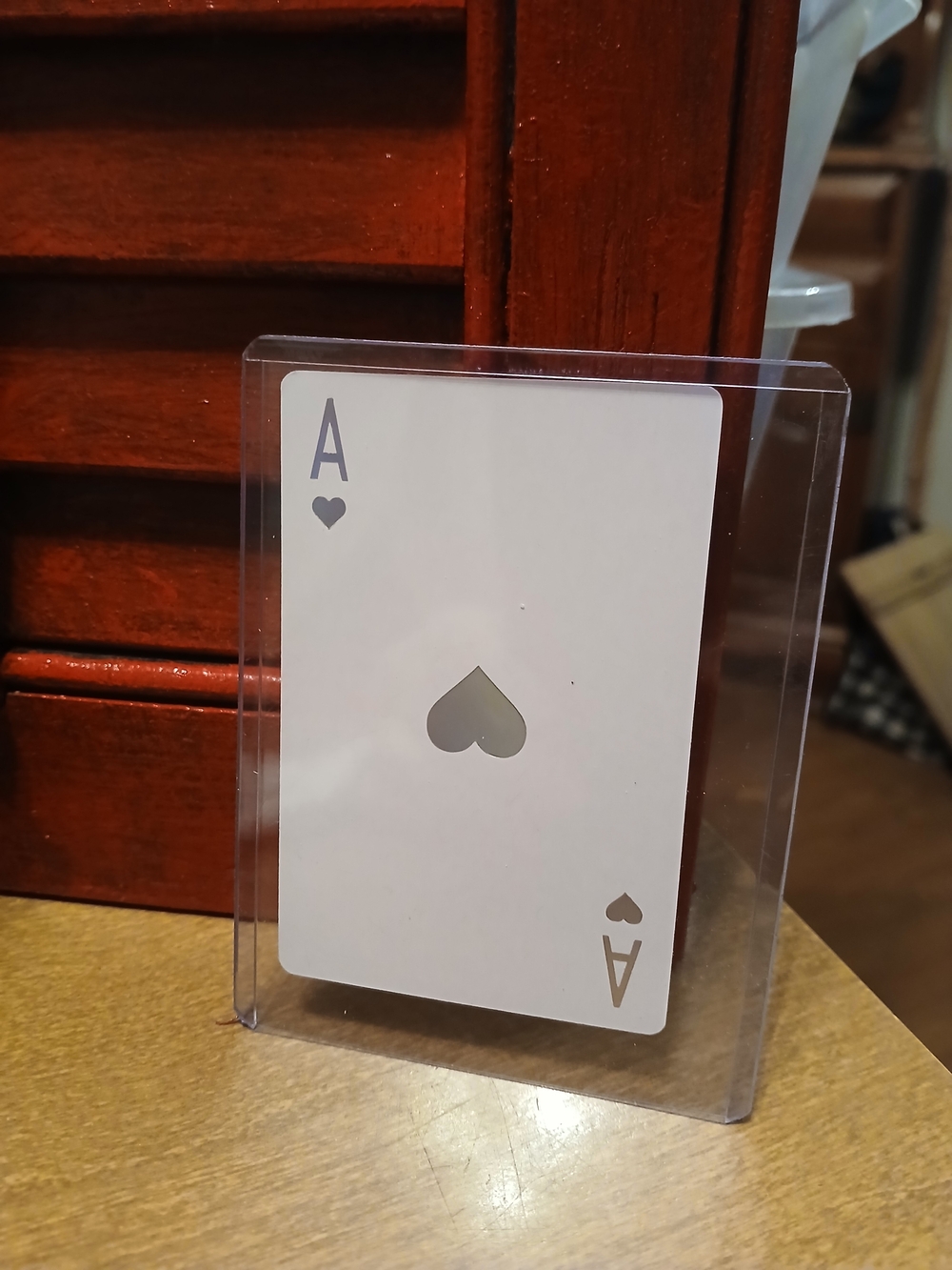 Dior Ace Of Spades Playing Card In Acrylic Case